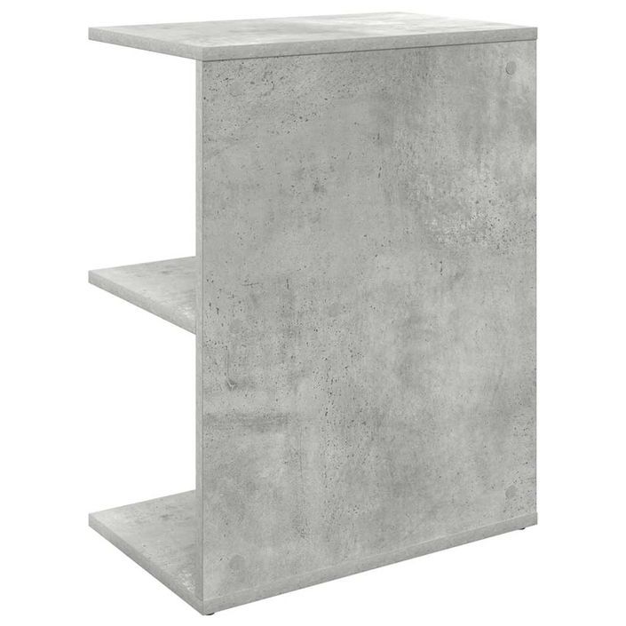 Tables de chevet 2 pcs gris béton 46,5x29x61 cm bois ingénierie - Photo n°7