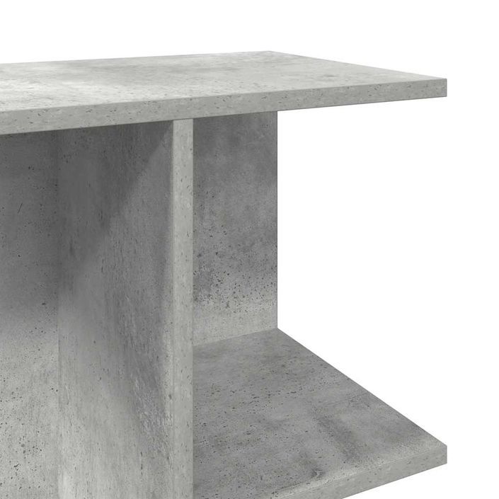 Tables de chevet 2 pcs gris béton 46,5x29x61 cm bois ingénierie - Photo n°9