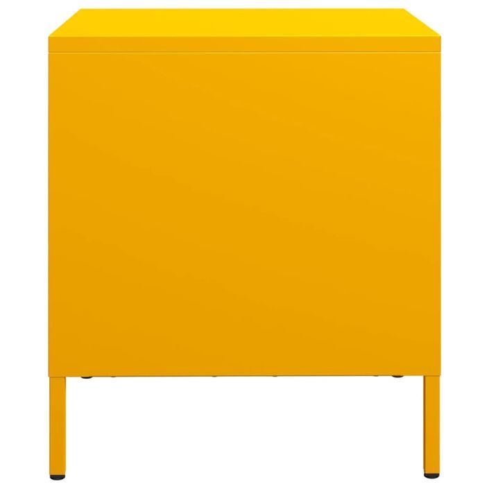 Tables de chevet 2 pcs jaune moutarde 35x39x43,5 cm acier - Photo n°7