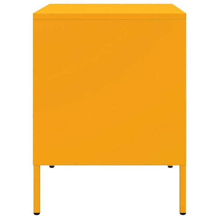 Tables de chevet 2 pcs jaune moutarde 36x39x50,5 cm acier - Photo n°7