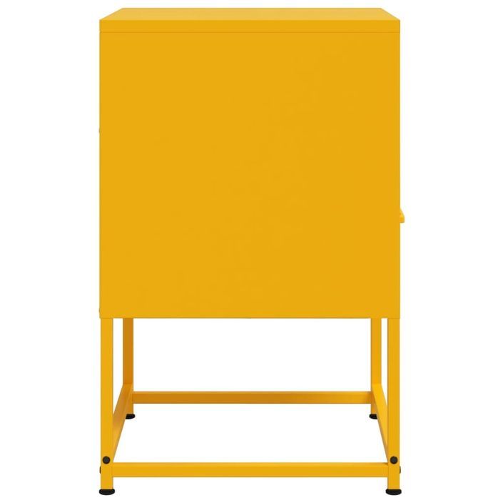 Tables de chevet 2 pcs jaune moutarde 36x39x60,5 cm acier - Photo n°7