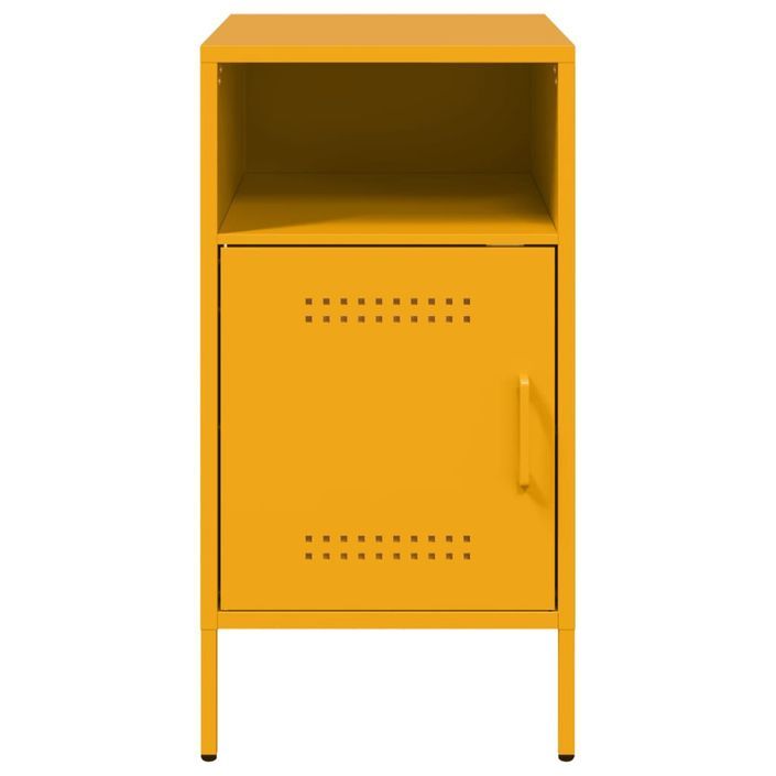 Tables de chevet 2 pcs jaune moutarde 36x39x68 cm - Photo n°6