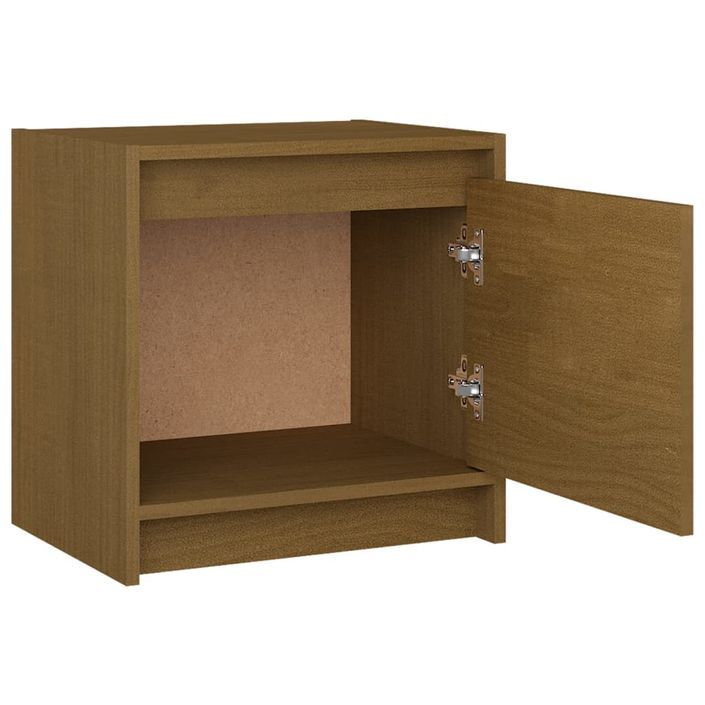 Tables de chevet 2 pcs Marron miel 40x30,5x40 cm Bois de pin - Photo n°7