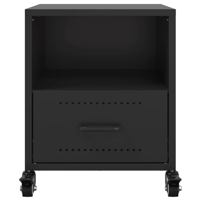 Tables de chevet 2 pcs noir 36x39x43,5 cm acier - Photo n°5