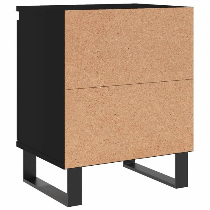 Tables de chevet 2 pcs noir 40x30x50 cm bois d'ingénierie - Photo n°8