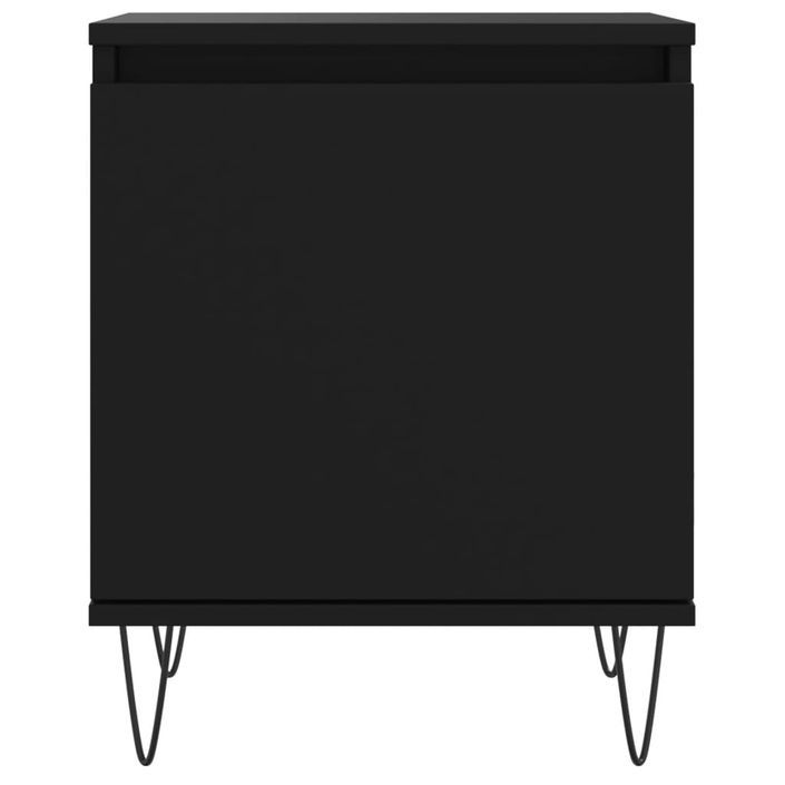 Tables de chevet 2 pcs noir 40x30x50 cm bois d'ingénierie - Photo n°5