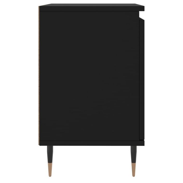 Tables de chevet 2 pcs noir 40x30x50 cm bois d'ingénierie - Photo n°7