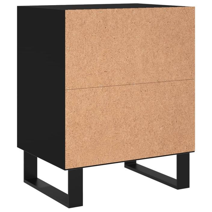 Tables de chevet 2 pcs noir 40x30x50 cm bois d'ingénierie - Photo n°7