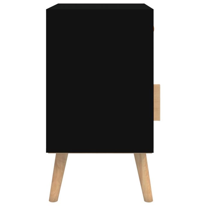 Tables de chevet 2 pcs noir 40x30x55 cm bois d'ingénierie - Photo n°8