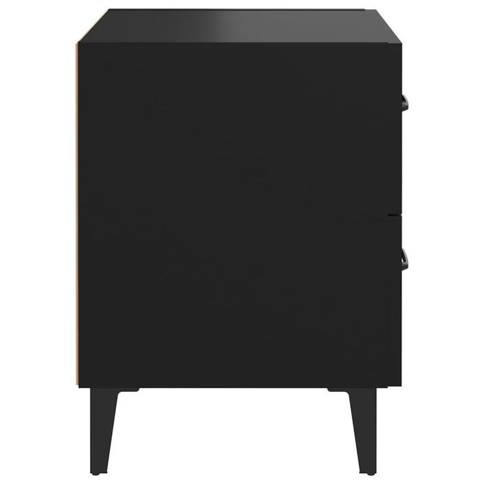 Tables de chevet 2 pcs Noir 40x35x47,5 cm - Photo n°7