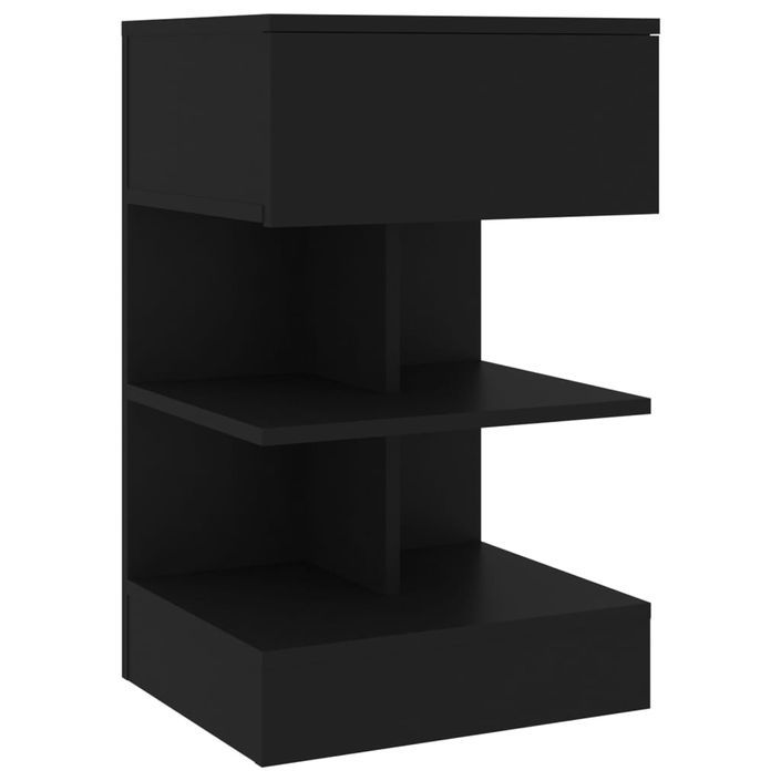 Tables de chevet 2 pcs Noir 40x35x65 cm - Photo n°5