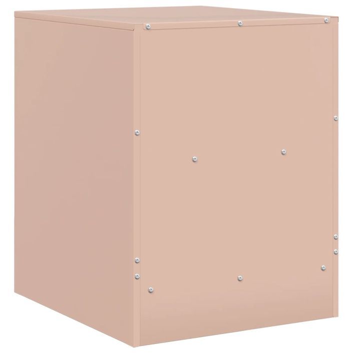 Tables de chevet 2 pcs rose 34,5x39x44 cm acier - Photo n°9