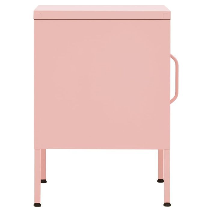 Tables de chevet 2 pcs Rose 35x35x51 cm Acier - Photo n°4