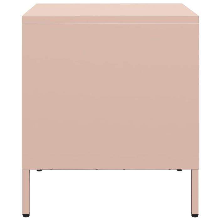 Tables de chevet 2 pcs rose 35x39x43,5 cm acier - Photo n°7