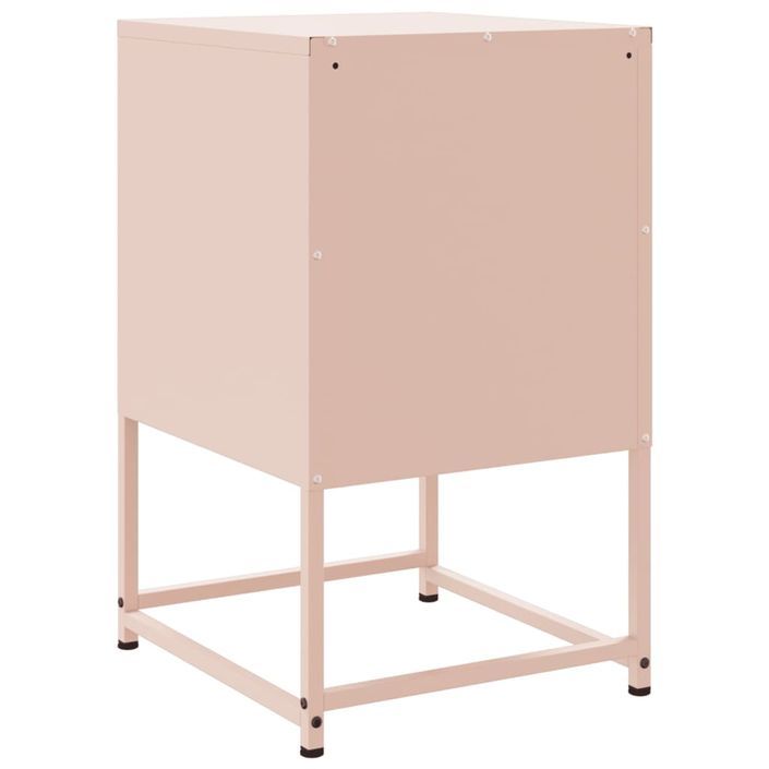 Tables de chevet 2 pcs rose 36x39x60,5 cm acier - Photo n°8