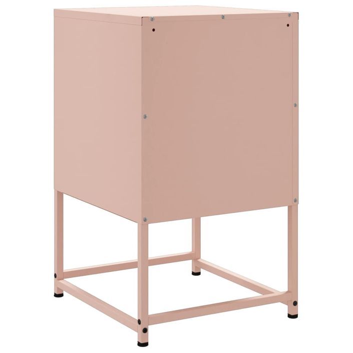 Tables de chevet 2 pcs rose 36x39x60,5 cm acier - Photo n°8