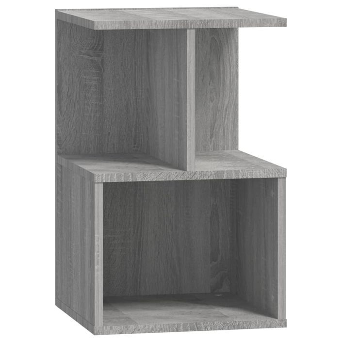 Tables de chevet 2 pcs Sonoma gris 35x35x55 cm Bois ingénierie - Photo n°5