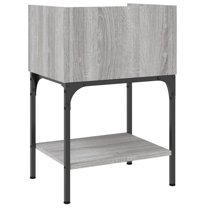 Tables de chevet 2 pcs sonoma gris 40,5x31x60 cm - Photo n°9