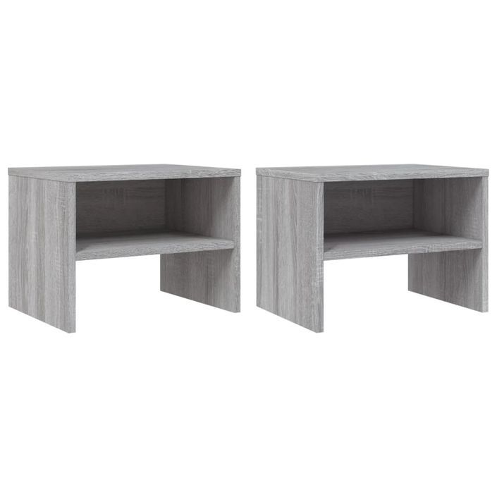 Tables de chevet 2 pcs Sonoma gris 40x30x30cm Bois d'ingénierie - Photo n°1