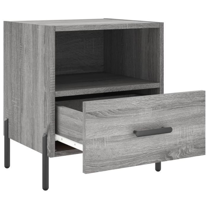 Tables de chevet 2 pcs sonoma gris 40x35x47,5 cm - Photo n°5