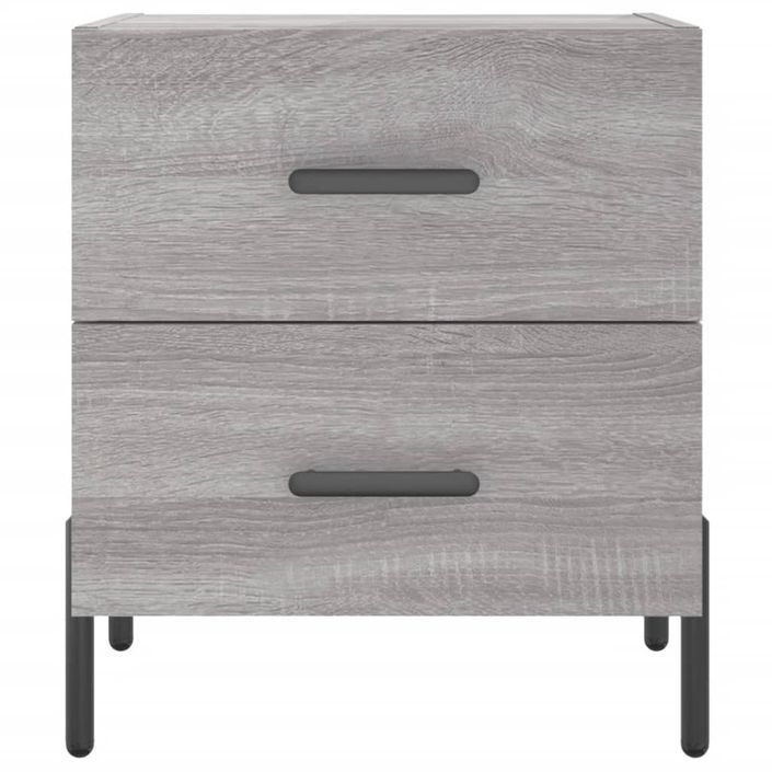 Tables de chevet 2 pcs sonoma gris 40x35x47,5 cm - Photo n°6