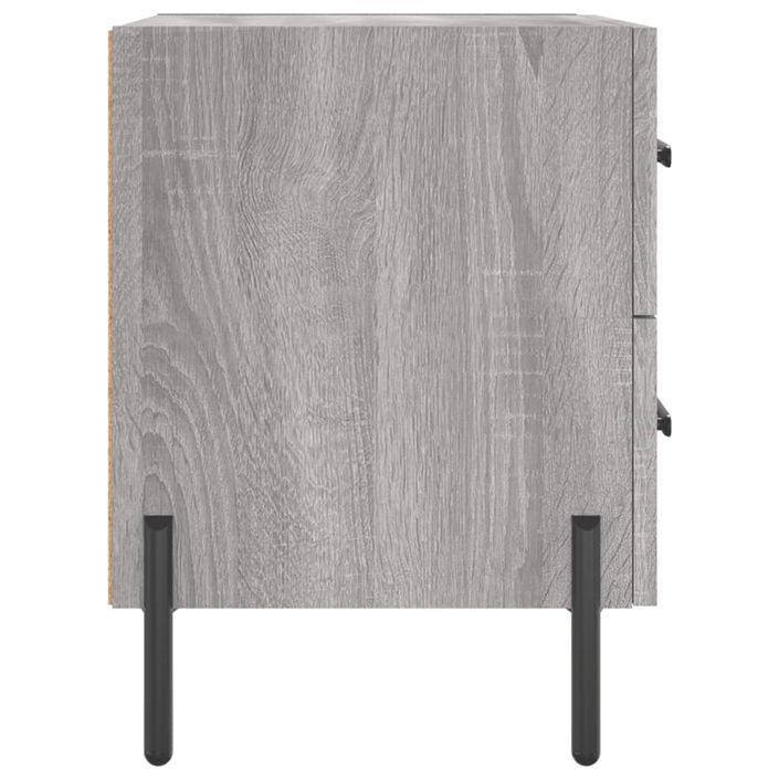 Tables de chevet 2 pcs sonoma gris 40x35x47,5 cm - Photo n°7