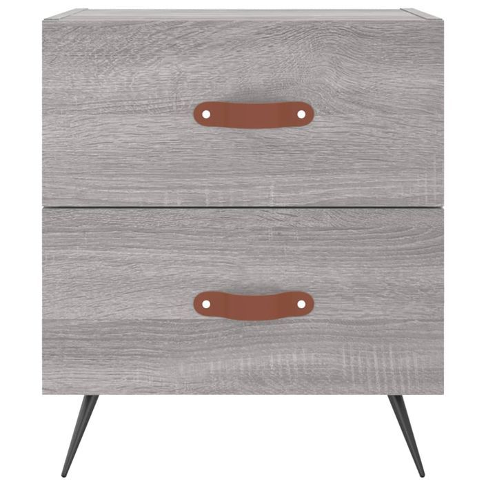 Tables de chevet 2 pcs sonoma gris 40x35x47,5 cm - Photo n°6