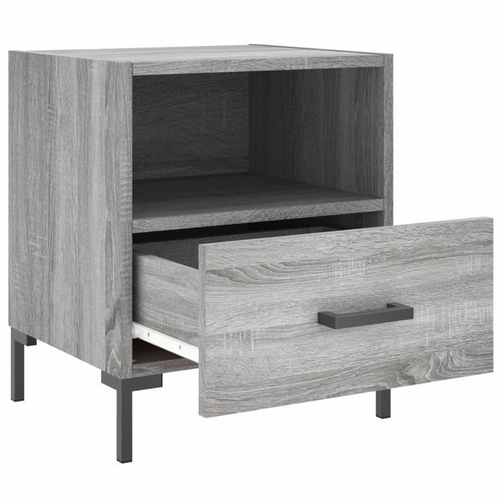 Tables de chevet 2 pcs sonoma gris 40x35x47,5 cm - Photo n°5