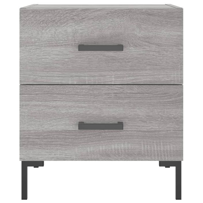 Tables de chevet 2 pcs sonoma gris 40x35x47,5 cm - Photo n°6