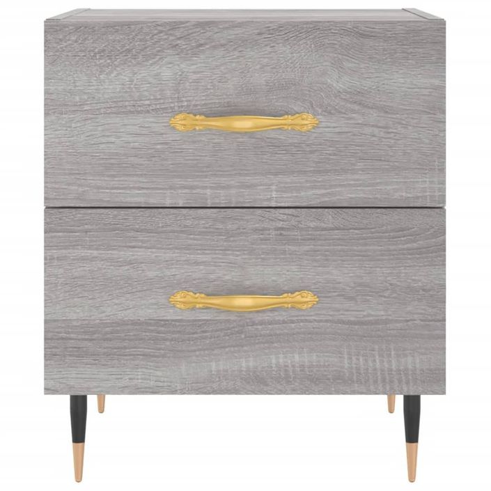 Tables de chevet 2 pcs sonoma gris 40x35x47,5 cm - Photo n°6