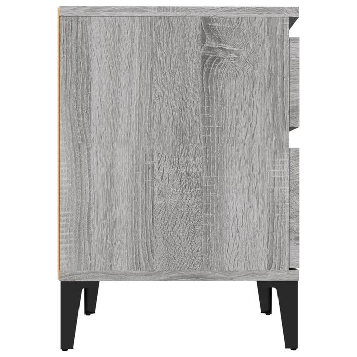 Tables de chevet 2 pcs Sonoma gris 40x35x50 cm - Photo n°7