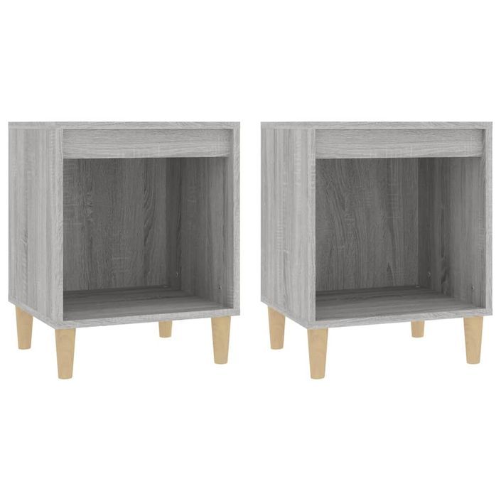 Tables de chevet 2 pcs Sonoma gris 40x35x50 cm - Photo n°2