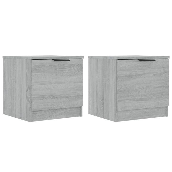 Tables de chevet 2 pcs Sonoma gris 40x39x40 cm - Photo n°2