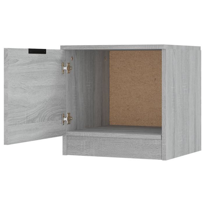 Tables de chevet 2 pcs Sonoma gris 40x39x40 cm - Photo n°9