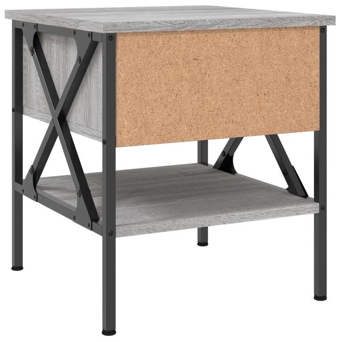 Tables de chevet 2 pcs sonoma gris 40x42x45 cm bois ingénierie - Photo n°9