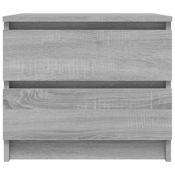 Tables de chevet 2 pcs Sonoma gris 50x39x43,5cm Bois ingénierie - Photo n°4