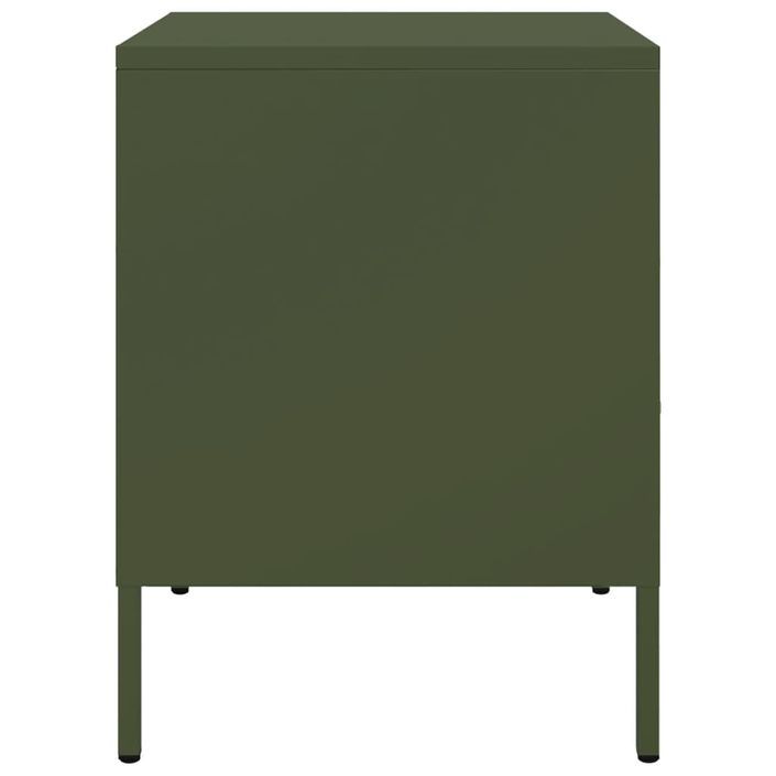 Tables de chevet 2 pcs vert olive 36x39x50,5 cm - Photo n°7