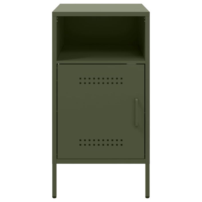 Tables de chevet 2 pcs vert olive 36x39x68 cm - Photo n°6