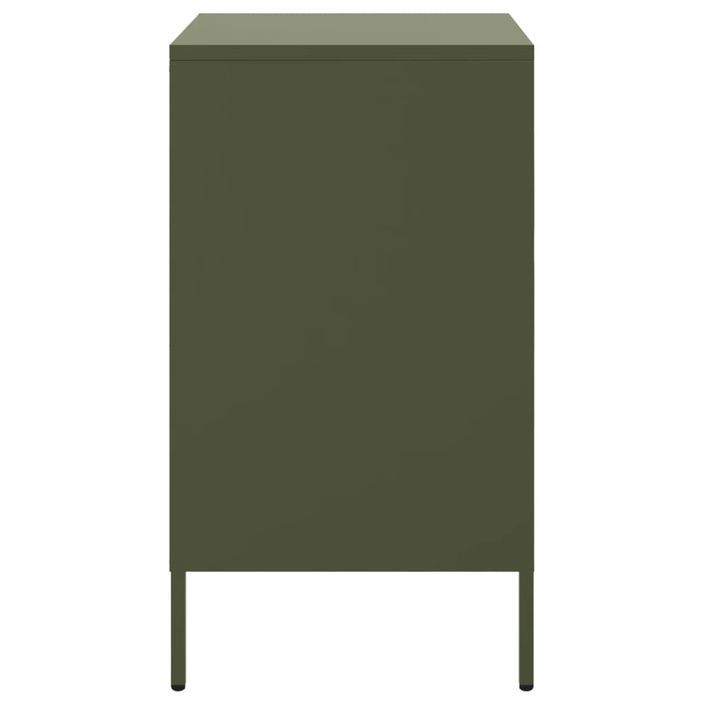 Tables de chevet 2 pcs vert olive 36x39x68 cm - Photo n°7