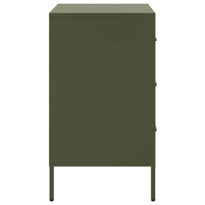 Tables de chevet 2 pcs vert olive 36x39x68 cm - Photo n°7