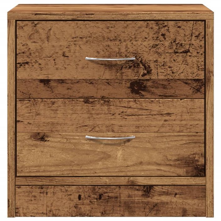 Tables de chevet 2 pcs vieux bois 40x30x40 cm bois d'ingénierie - Photo n°4