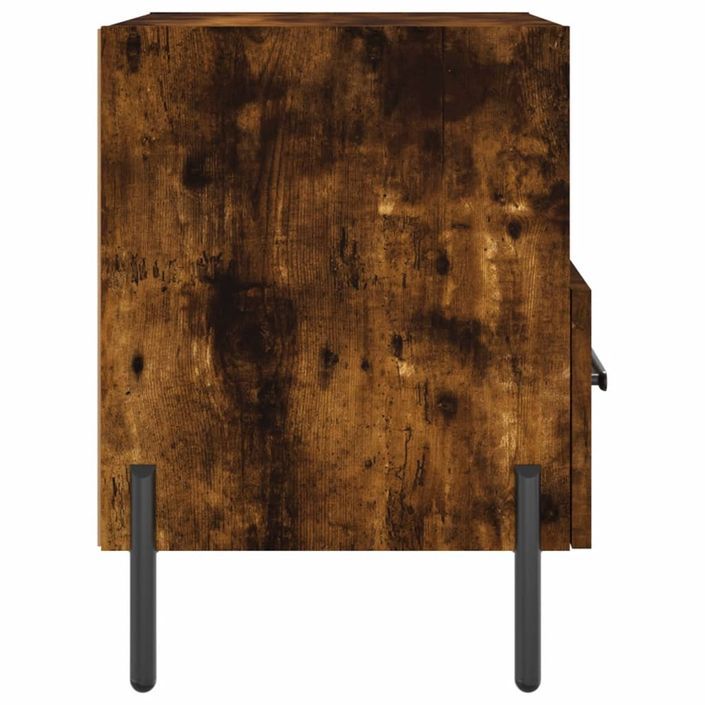 Tables de chevet 2pcs chêne fumé 40x35x47,5cm bois d’ingénierie - Photo n°8