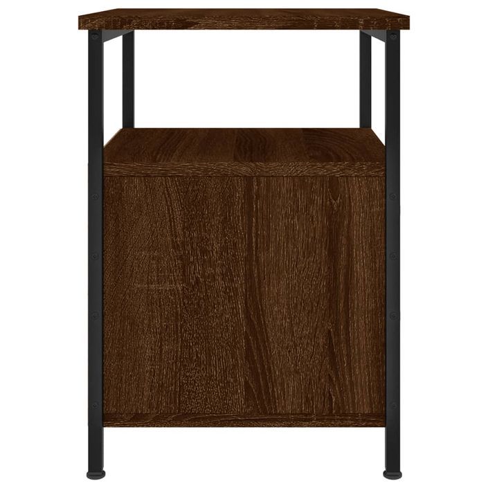 Tables de chevet 2pcs chêne marron 34x35,5x50cm bois ingénierie - Photo n°8