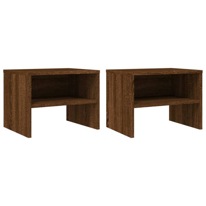Tables de chevet 2pcs Chêne marron 40x30x30cm Bois d'ingénierie - Photo n°1