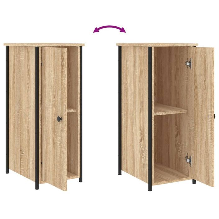 Tables de chevet 2pcs chêne sonoma 32x42x80cm bois d'ingénierie - Photo n°10