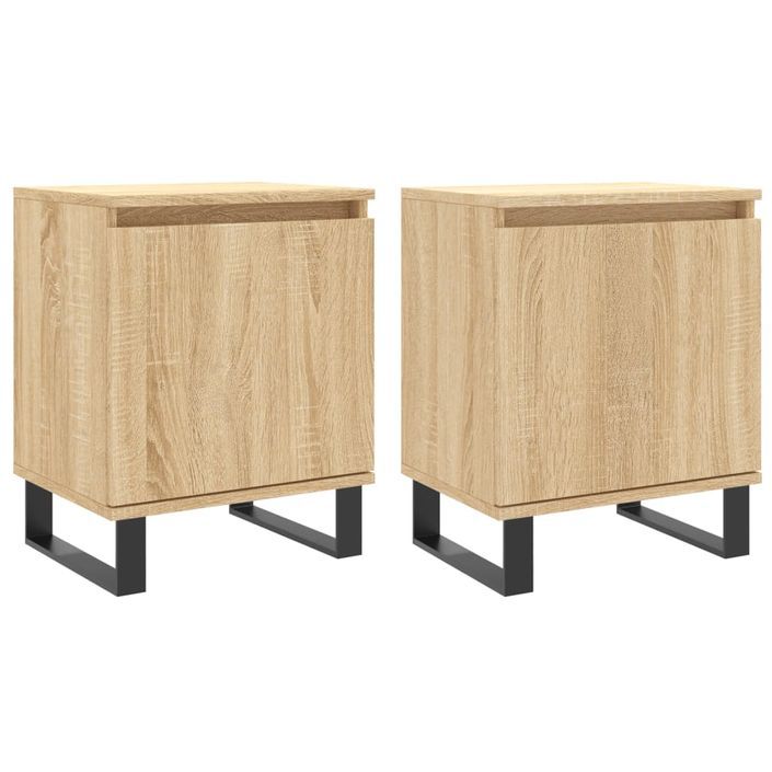 Tables de chevet 2pcs chêne sonoma 40x30x50cm bois d'ingénierie - Photo n°1