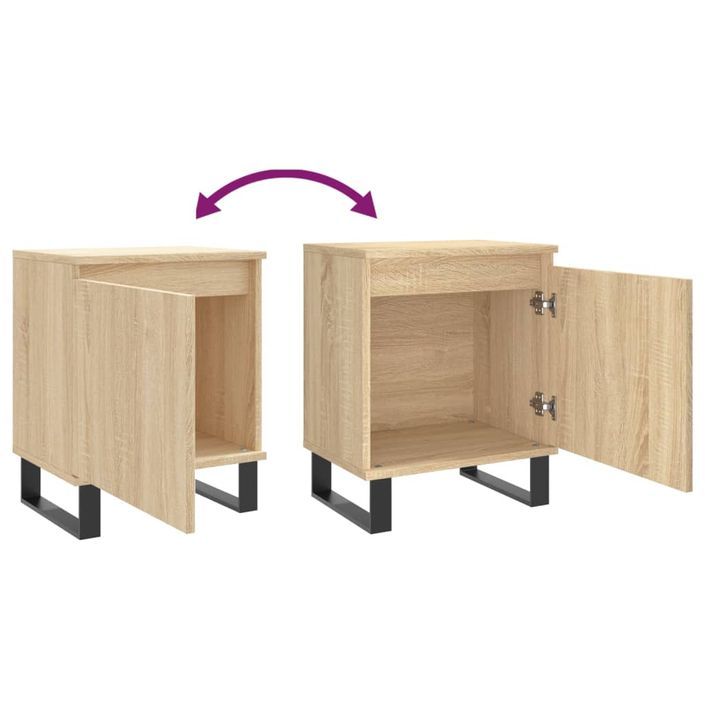 Tables de chevet 2pcs chêne sonoma 40x30x50cm bois d'ingénierie - Photo n°9