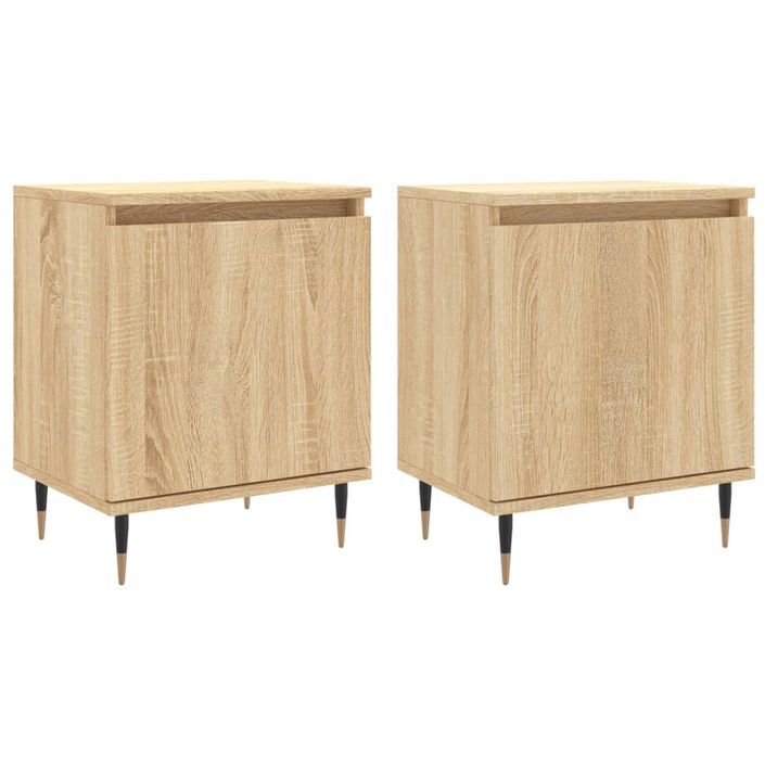 Tables de chevet 2pcs chêne sonoma 40x30x50cm bois d'ingénierie - Photo n°1