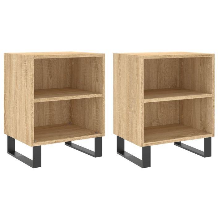 Tables de chevet 2pcs chêne sonoma 40x30x50cm bois d'ingénierie - Photo n°1