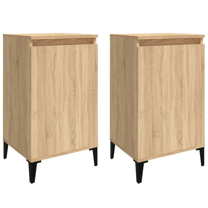 Tables de chevet 2pcs chêne sonoma 40x35x70cm bois d'ingénierie - Photo n°1